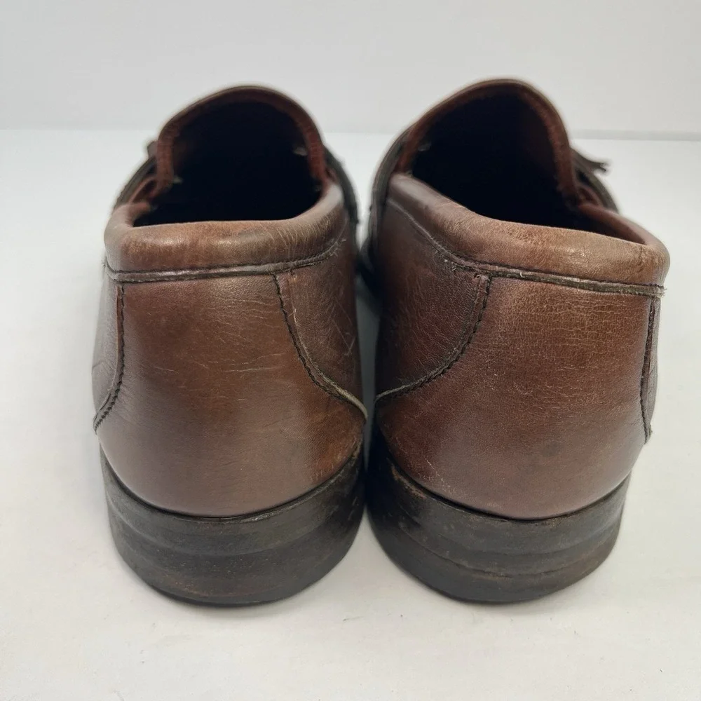 Allen Edmonds Enfield Brown Leather Kiltie Tassel Loafers Slip On Size 8.5D